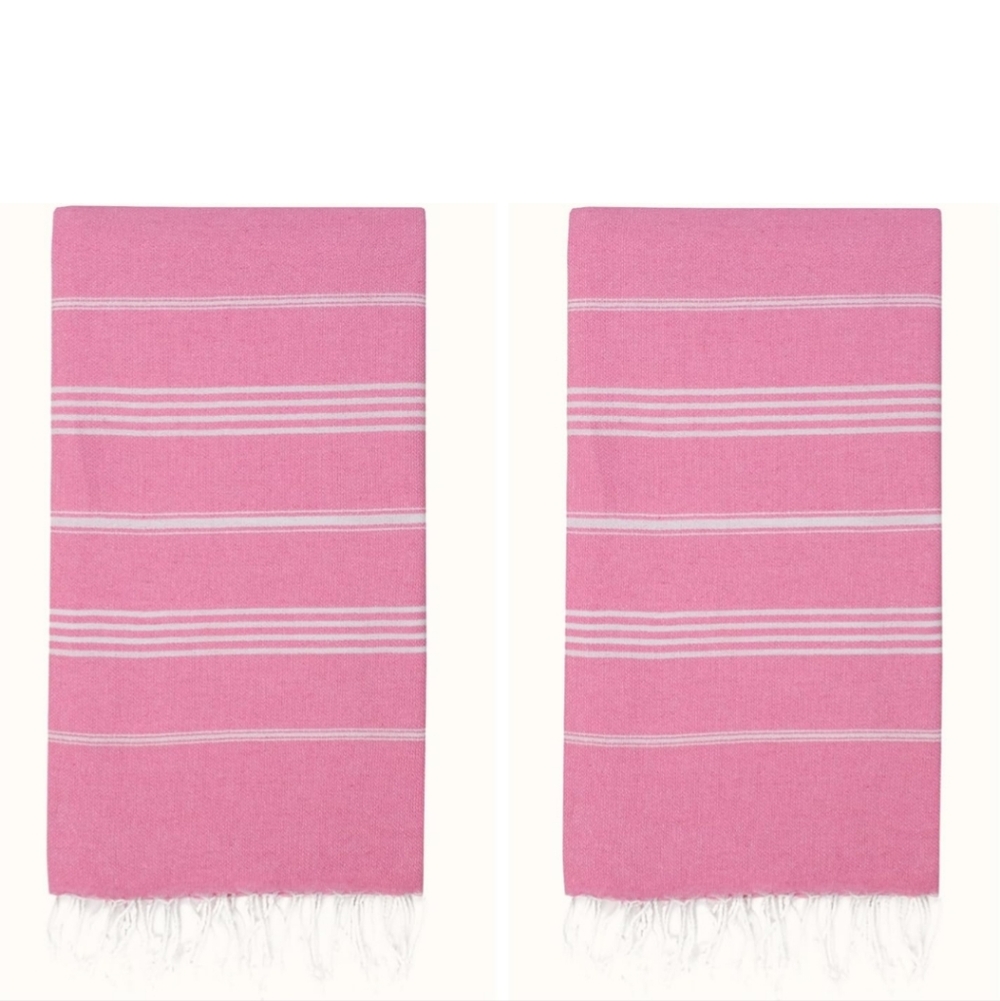 Lite Pink Striped Beach Towel